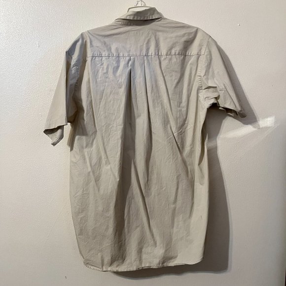 Nautica sanded  Khaki Summer ,short sleeve button shirt size 16 L - Picture 3 of 6